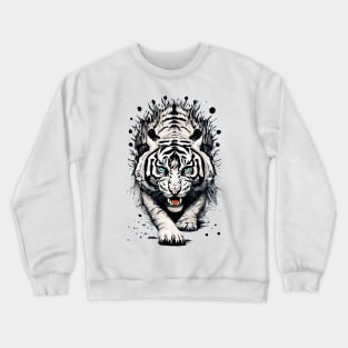 white tiger Crewneck Sweatshirt